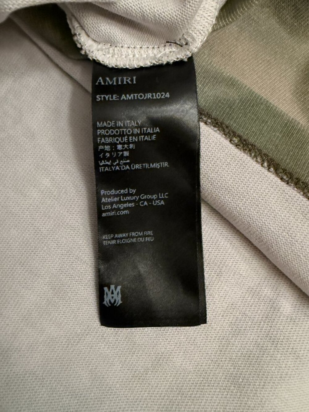 AMIRI Camo with Biker Logo T-Shirt - XL Oversized - Picture 6 of 7